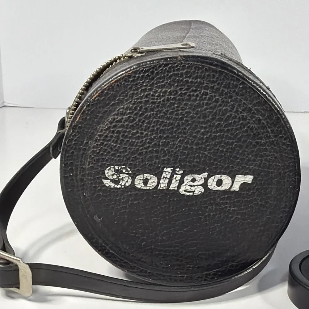 Soligor Auto 300mm f/5.5 Telephoto Lens M42 w/ Adapter & Leather Case